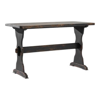 20th Century Belgian Wooden Trestle Table For Sale