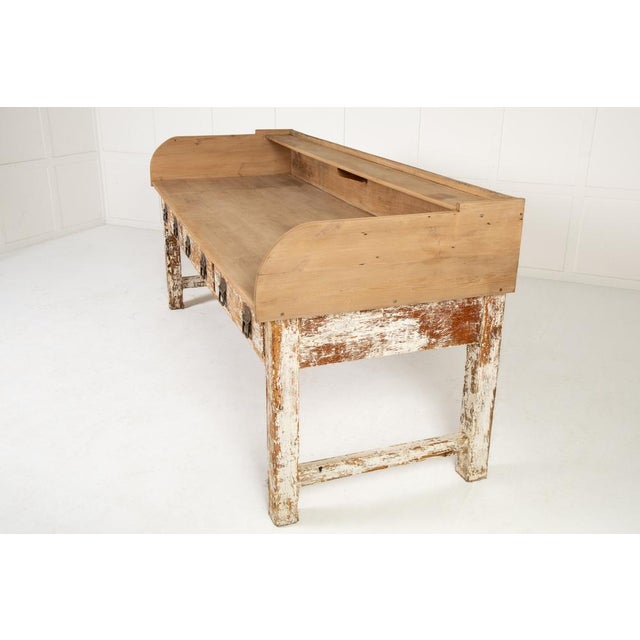 White Large 19th Century French Pine Baker's Table For Sale - Image 8 of 14