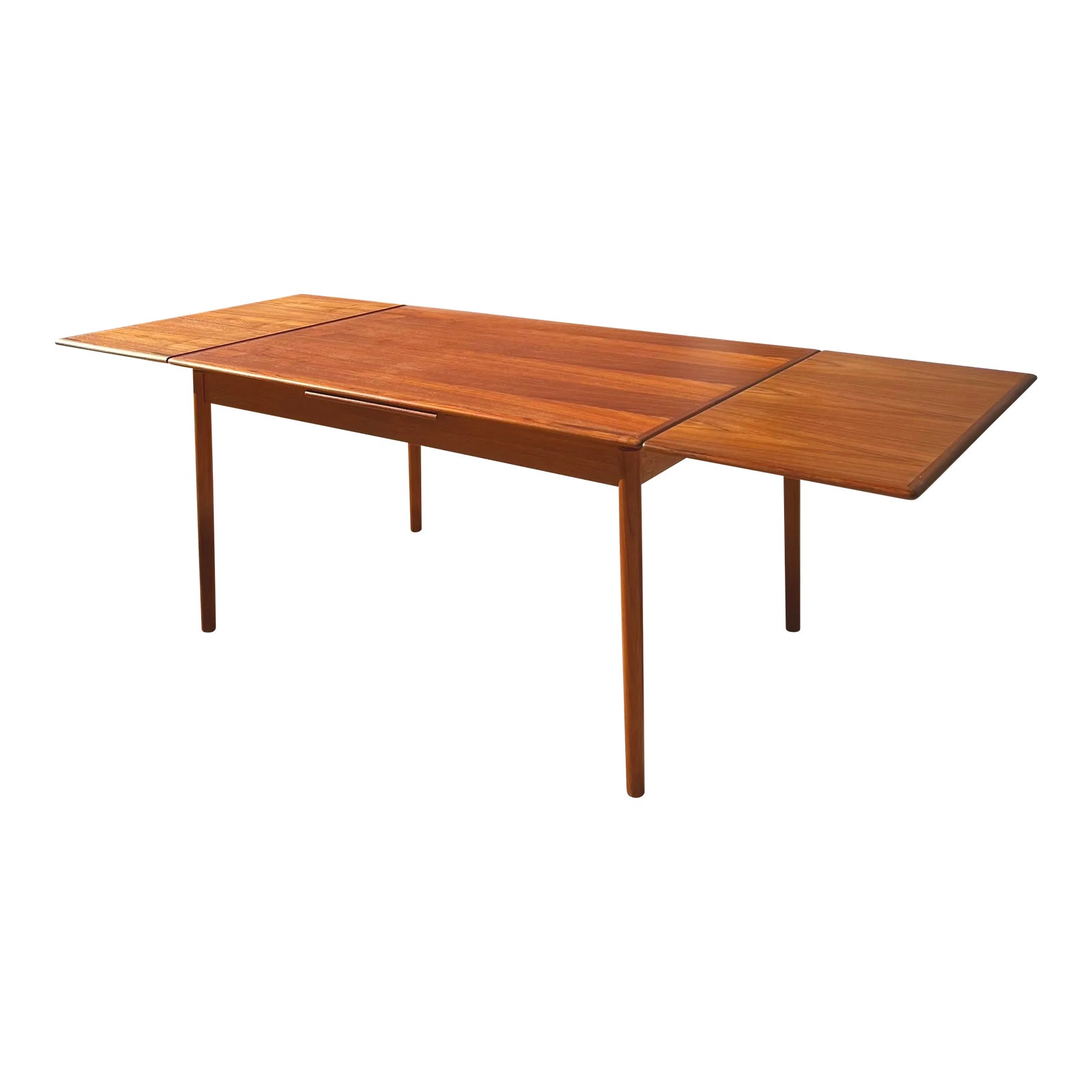 Danish Modern Teak Extendable Dining Table Made in Denmark by Hansen