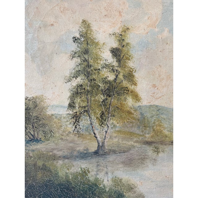 Late 19th Century Late 19th Century Landscape Oil Painting - Unsigned For Sale - Image 5 of 11
