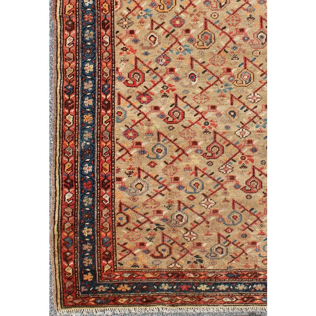 Antique N W Persian Rug With Free-Flowing All-Over Pattern on a Sand Field For Sale In Atlanta - Image 6 of 7