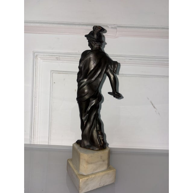 Metal Bronze Mercury Figurine by P. Uccello, 1950 For Sale - Image 7 of 10