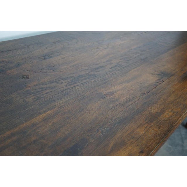Antique French Oak Farmhouse Dining Table, Late 19th Century For Sale - Image 10 of 15