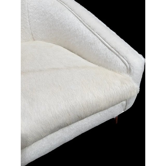 Lawrence Peabody MCM Low Barrel Back Lounge Chair by Fairfield Chair Co. Newly Reupholstered For Sale - Image 4 of 4