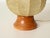 Wood Mid-Century Scalopped Cocoon Table Lamp with Wood Base attributed to Achille Castiglioni for Flos, Italy, 1960s For Sale - Image 7 of 11