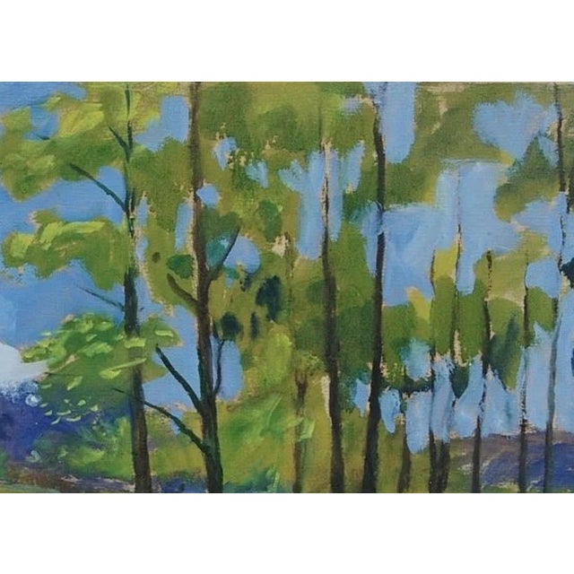 Realism Original Spring Landscape Oil Painting, Ukrainian Soviet Art (1978) 55-77 For Sale - Image 3 of 6