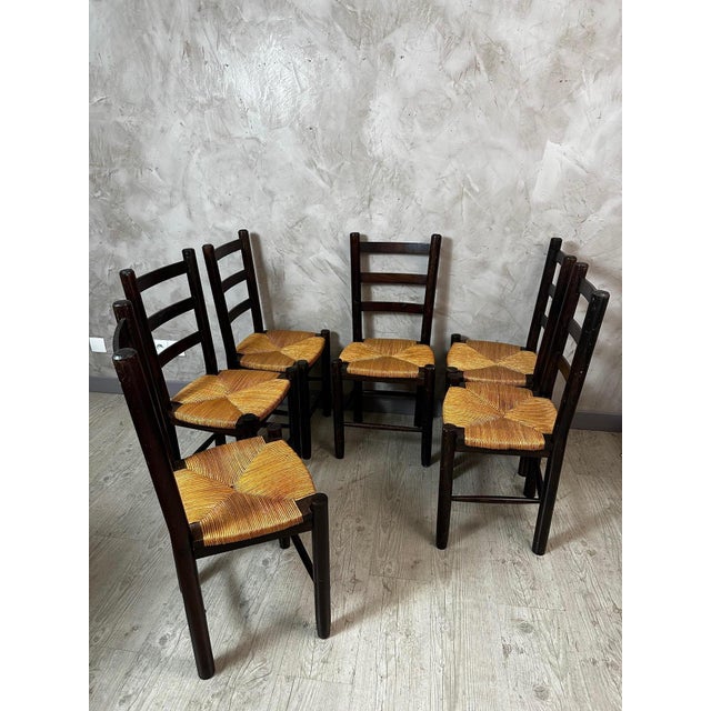 Vintage Chairs in Solid Wood, 1960, Set of 6 For Sale - Image 10 of 15