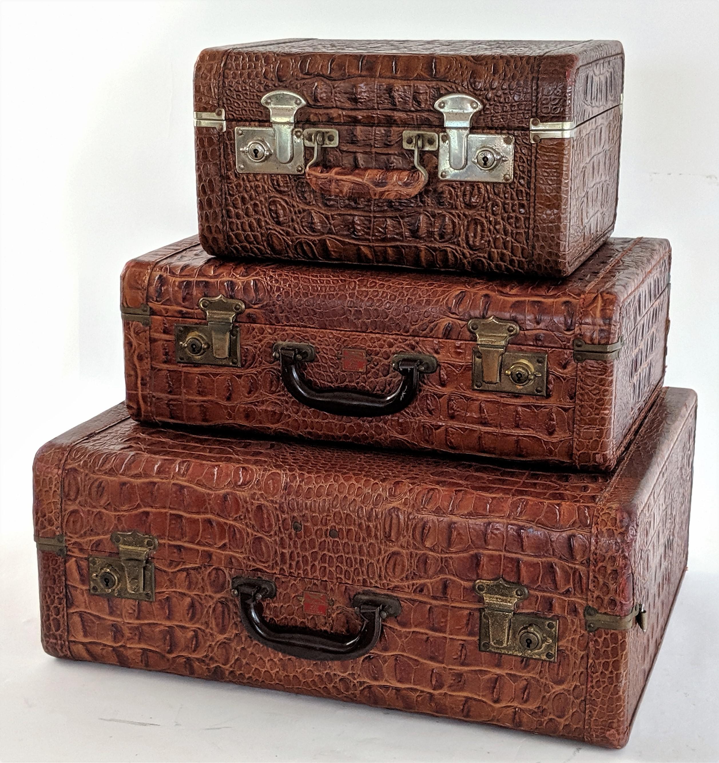 alligator luggage set