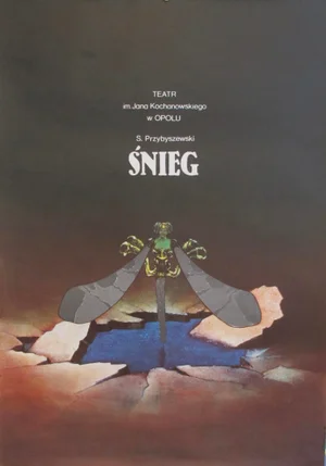 Original 1978 Polish Theatre Poster, Snieg