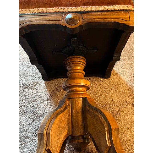 Antique 19th-Century George W. Archer Victorian Piano Stool With Cast Iron Swivel For Sale - Image 12 of 12