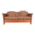 Stickley Mission Arts and Crafts Cherry Wood Spindle Settle Sofa For Sale