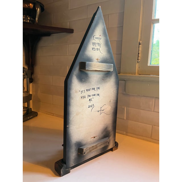 2000 - 2009 Gothic Carved Wood (Polychrome) Wall Hanging (Sculpture) For Sale - Image 5 of 6