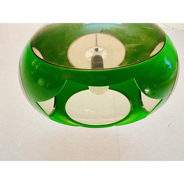 Green Vintage UFO Ceilings Lamp in Green from Massive Belgium, 1970s For Sale - Image 8 of 18