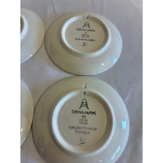 Blue Danish Blue & White Miniature Plates, Set of 6 Copenhagen Landmarks For Sale - Image 8 of 8