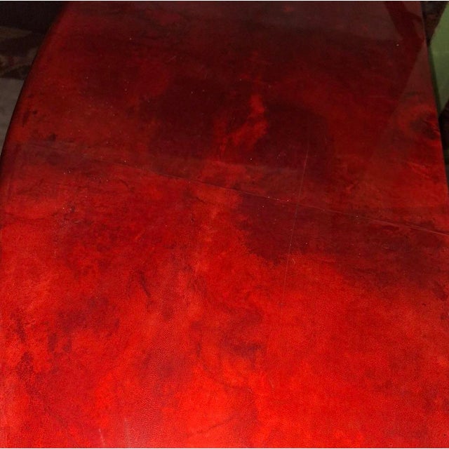 Italian Convex Sideboard in Lacquered Parchment by Aldo Tura For Sale - Image 4 of 17