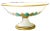 Ugo Zaccagnini 1950s Ugo Zaccagnini Italian Green & Gilt Porcelain Pedestal Compote / Tazza For Sale - Image 4 of 4