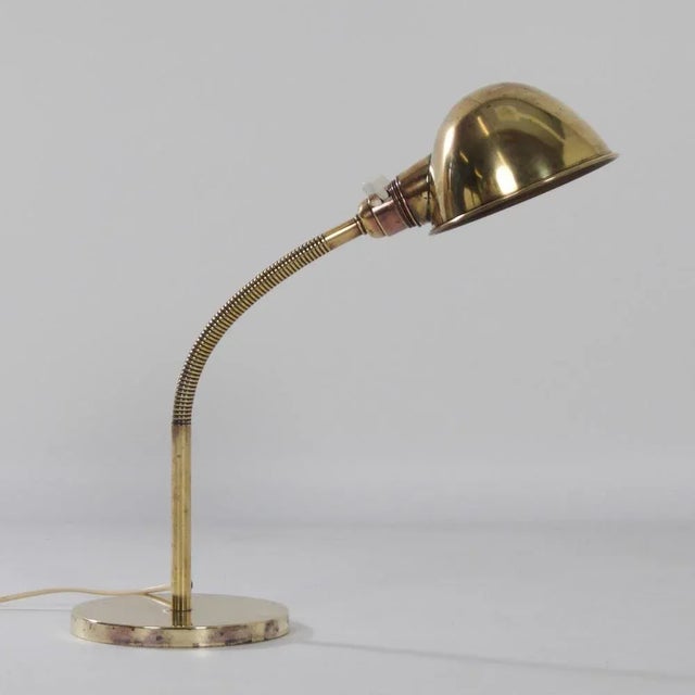 Metal Bronzed Copper Model No. 15 Desk Lamp by H. Busquet for Hala, 1930s For Sale - Image 7 of 12