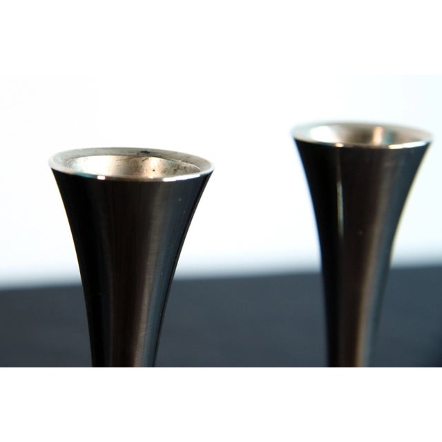 Mid-Century Modern Vintage Mid Century Modern Solingen German Chrome Candle Sticks - a Pair For Sale - Image 3 of 7