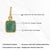 Octagon Cut Emerald Bezel Set Fine Charm Pendant 14k Gold Jewelry For Sale - Image 14 of 18