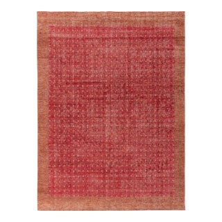 Rug & Kilim’s Oversized Pointille Rug in Dark Red, 12x15 For Sale
