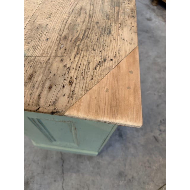 Early 20th Century Green Wooden Counter For Sale - Image 9 of 14