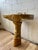 1970s Hollywood Regency Faux Marble Pedestal Sink With Matching Fixtures For Sale In New York - Image 6 of 11