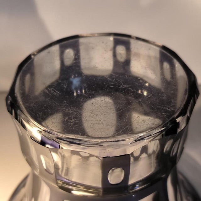 Art Deco Cut Glass Vase attributed to Johann Oertel for Carl Meltzer & Co., 1925 For Sale - Image 12 of 14
