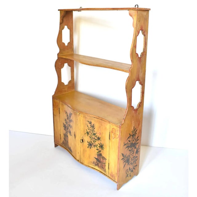 Chinoiserie Antique 18th Century French Chinoiserie-Painted Spice Cabinet For Sale - Image 3 of 13