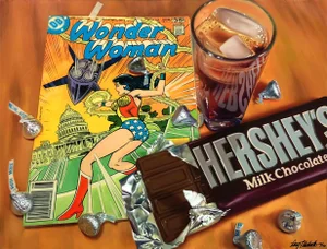 Doug Bloodworth Wonder Woman (Large Signed Giclee on Canvas), 2010