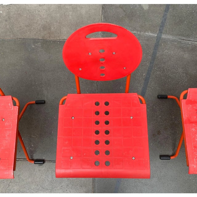 Vintage Italian Postmodern Charlie Folding Chair by Carlo Bimbi & Nilo Gioacchini for Segis, 1980s, Set of 3 For Sale - Image 15 of 18