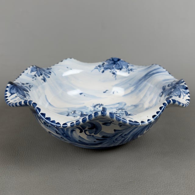 Albisola Majolica Centerpiece Bowl by F. Piera For Sale - Image 3 of 11