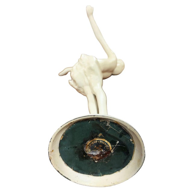 1916 " the Good Fairy" Spelter Metal Nymph Statue by Jessie McCutcheon Raleigh For Sale - Image 9 of 10