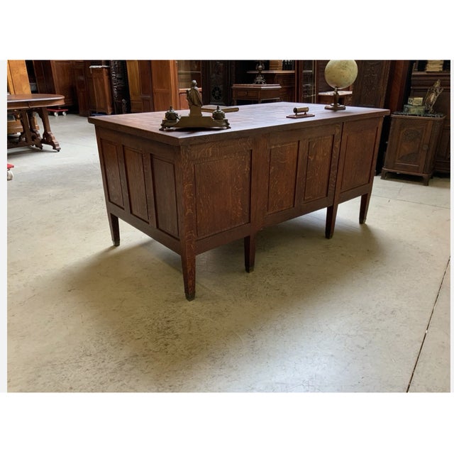 1910s Antique Art Nouveau Freestanding Desk, 1915 For Sale - Image 5 of 14