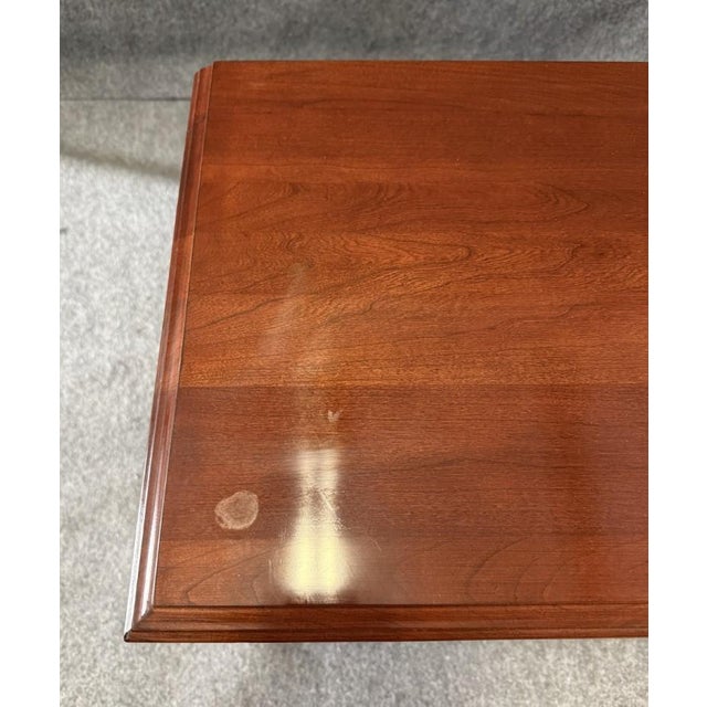 Vintage Ethan Allen Georgian Court Solid Cherry China Cabinet or Buffet For Sale - Image 17 of 18