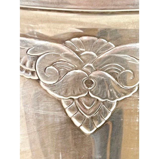 Antique Art Deco Silver Plate Cocktail Shaker With Monogram B For Sale - Image 11 of 12