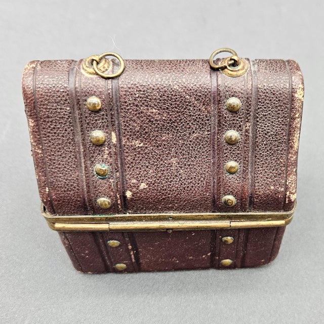 Travel Set with Lined Suitcase and Antique Perfume Bottles, 1850s, Set of 3 For Sale - Image 4 of 8