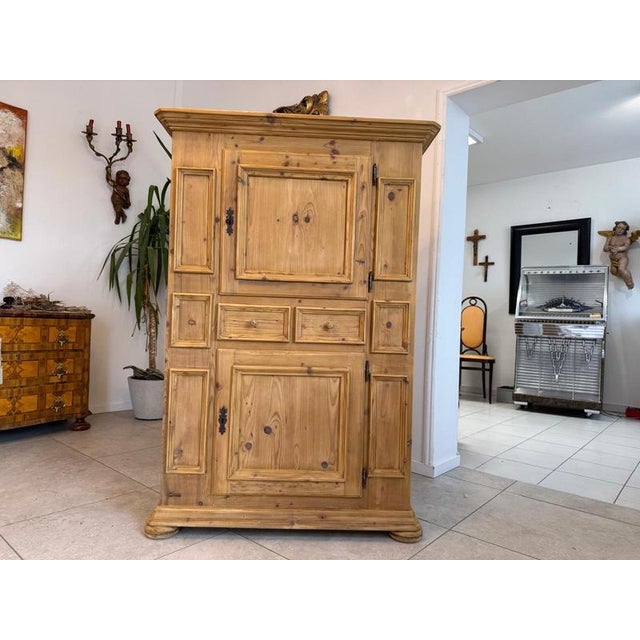 Wood Biedermeier Farmhouse Kitchen Cupboard, 1960s For Sale - Image 7 of 12