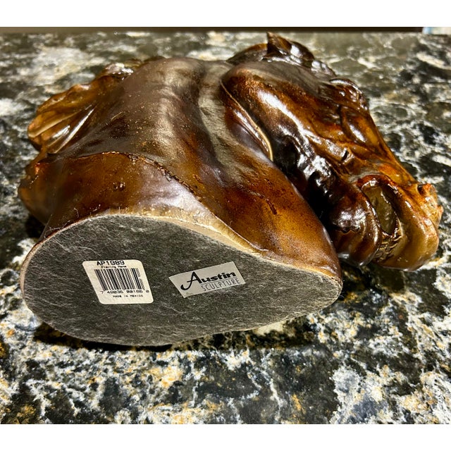 James Spratt Signed, 1978 Sculpture, “Flaming Mane” Austin Sculptures, Bust of Horse For Sale In South Bend - Image 6 of 7