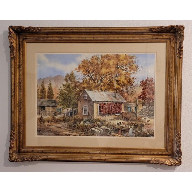 "Wall of Fire" New Mexico Original Watercolor by Stefan Kramer For Sale - Image 11 of 13