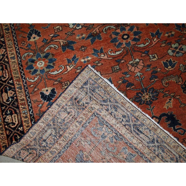 1920s, Handmade Antique Persian Hamadan Rug 4.1' X 6.3' For Sale - Image 9 of 9