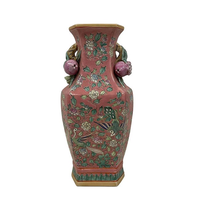 19th Century Antique Chinese Famille Rose Vase With Mark For Sale - Image 13 of 13