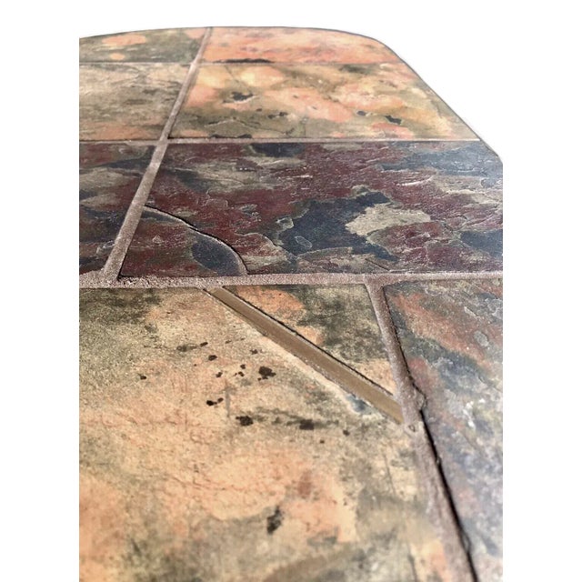 1980s Vintage Paul Kingma Style, Volcanic Tiled Console For Sale - Image 10 of 12