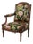 20th-C. French Louis XVI Style Carved Fruitwood Bergere Arm Chair For Sale