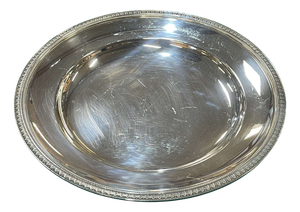 Malmaison Pattern Round Silver-Plated Metal Tray from Christofle