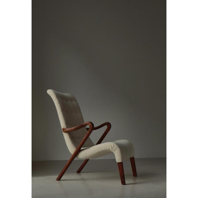 1940s Danish Modern Model No.56 Lounge Chair attributed to Slagelse Møbelværk, 1940s For Sale - Image 5 of 17