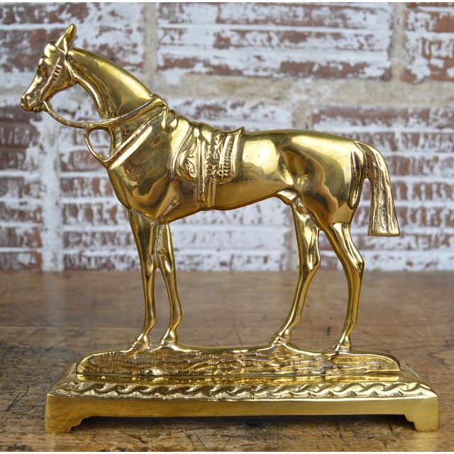 Vintage Brass Horse Bookends by Mottahedeh for Historic Natchez