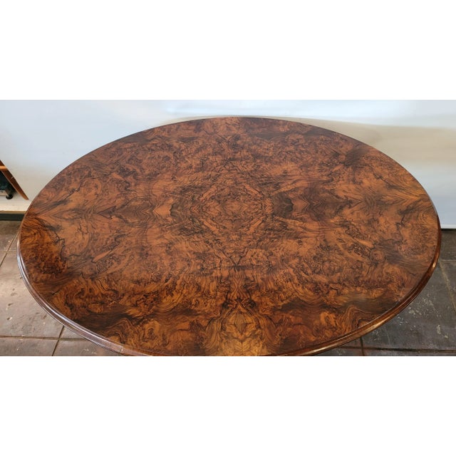 Antique Victorian Loo Table Center Table Game Table Burr Walnut Hand ...