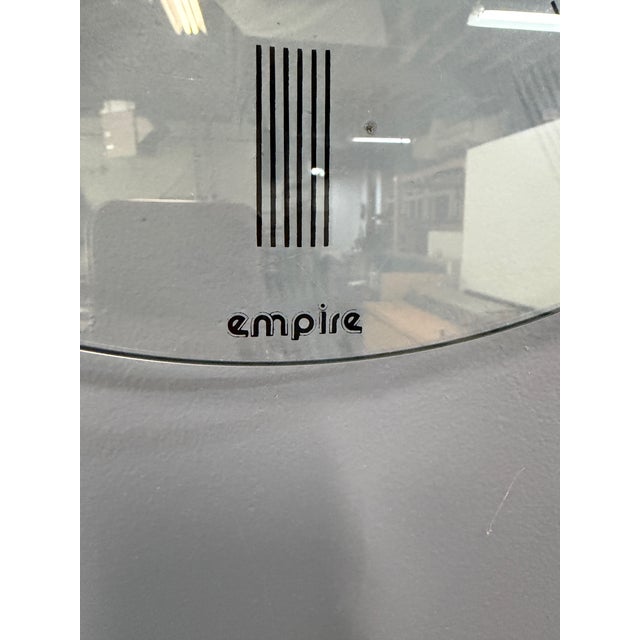 Postmodern Empire Wall Clock — Glass Face With Speckled Granite Accents, 1980s Memphis Style For Sale In Philadelphia - Image 6 of 8