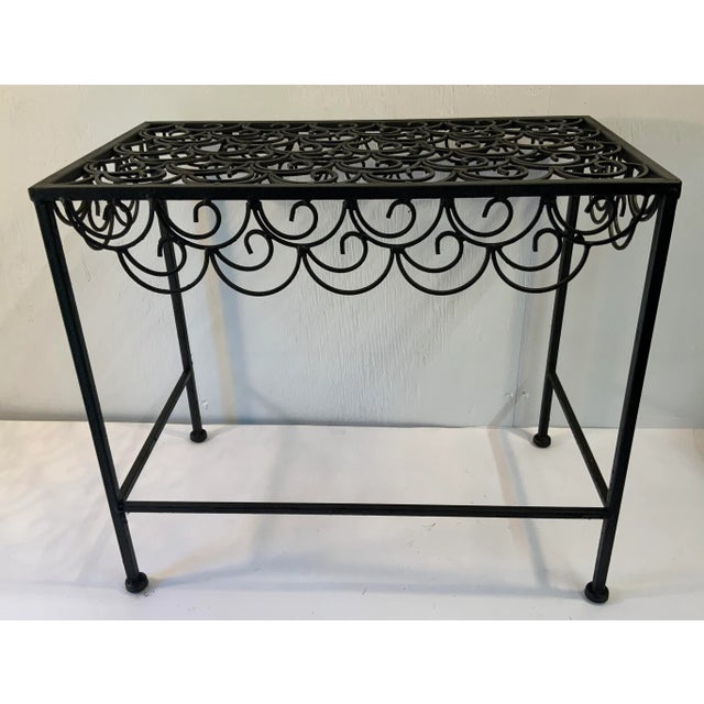 Vintage Cast Steel Garden Table With Scroll Design For Sale - Image 9 of 9