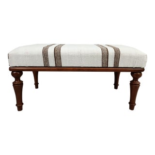 Handwoven Kilim Rug Bench For Sale